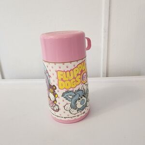 Vintage 1986 Walt Disney's Fluppy Dogs Pink 8oz Aladdin Thermos with lid